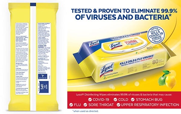 Purchase Lysol Disinfectant Handi-Pack Wipes, Multi-Surface Antibacterial Cleaning Wipes, 480 Count (Pack of 6) on Amazon.com