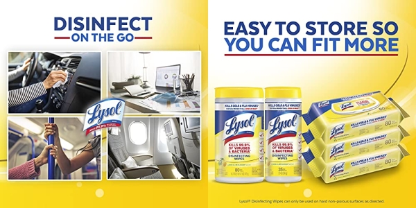 Purchase Lysol Disinfectant Handi-Pack Wipes, Multi-Surface Antibacterial Cleaning Wipes, 480 Count (Pack of 6) on Amazon.com