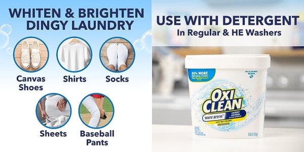 Purchase OxiClean White Revive Laundry Whitener + Stain Remover, 5 Pound on Amazon.com