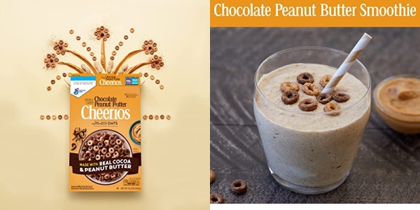 Purchase Cheerios Cereal Chocolate Peanut Butter, Breakfast Cereal With Whole Grain Oats, 18 OZ Family Size on Amazon.com