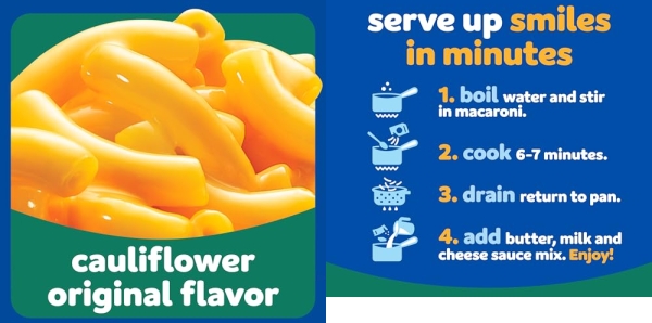 Purchase Kraft Original Macaroni & Cheese with Cauliflower (5.5 oz Box) on Amazon.com