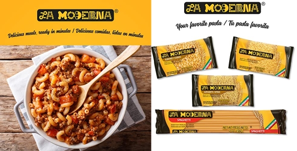 Purchase La Moderna Elbow Pasta, Noodles, Durum Wheat, Protein, Fiber, Vitamins, 7 Oz on Amazon.com