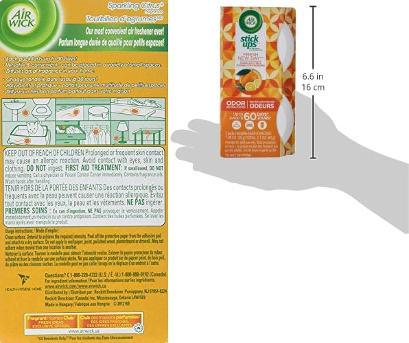Purchase Air Wick Stick Ups Air Freshener, Sparkling Citrus, 2ct on Amazon.com