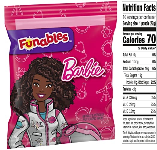 Purchase Funables Fruit Snacks, Barbie, 10 Count on Amazon.com