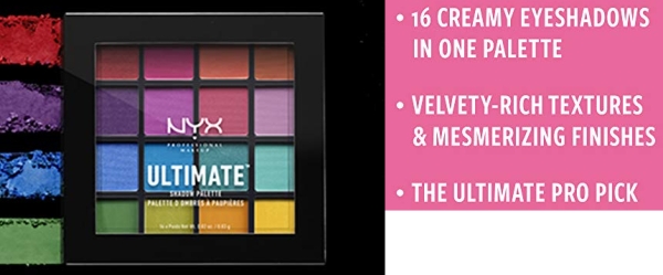 Purchase NYX Nyx professional makeup ultimate shadow palette, eyeshadow palette, brights (1 count) on Amazon.com