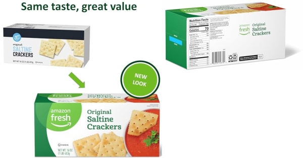 Purchase Amazon Brand - Happy Belly Original Saltine Crackers, 16 Ounce on Amazon.com