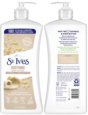 Purchase St. Ives Soothing Hand and Body Lotion Moisturizer for Dry Skin Oatmeal and Shea Butter Made with 100 percent Natural Moisturizers, 21 Fl Oz (Pack of 4) on Amazon.com