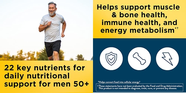 Purchase Nature Made Multivitamin For Him 50+, Mens Multivitamins for Daily Nutritional Support, Multivitamin for Men, 90 Tablets, 90 Day Supply on Amazon.com