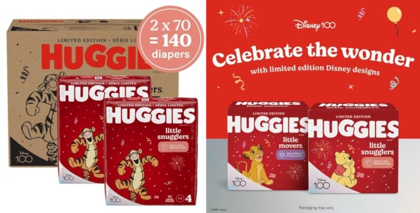 Purchase Huggies Little Snugglers Baby Diapers, Size 4 (up to 22-37 lb.), 140 Ct, Economy Plus Pack on Amazon.com