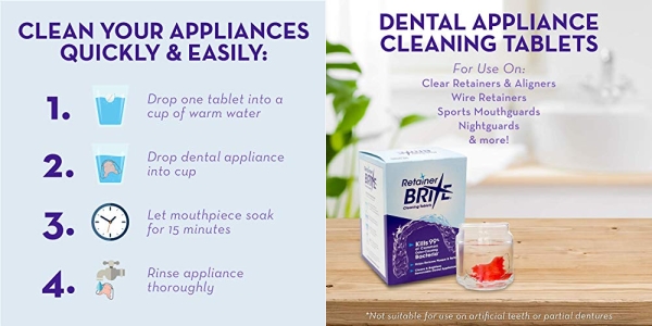 Purchase Retainer Brite Tablets for Cleaner Retainers and Dental Appliances - 120 Count on Amazon.com