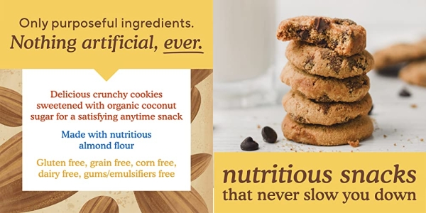 Purchase Simple Mills Almond Flour Crunchy Cookies, Chocolate Chip - Gluten Free, Vegan, Healthy Snacks, Made with Organic Coconut Oil, 5.5 Ounce on Amazon.com