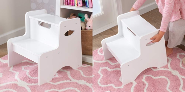 Purchase KidKraft Wooden Two-Step Children's Stool with Handles - White, Gift for Ages 3-8 on Amazon.com