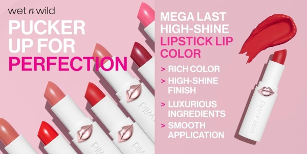 Purchase Lipstick By Wet n Wild Mega Last High-Shine Lipstick Lip Color Makeup, Peach Peach Please on Amazon.com