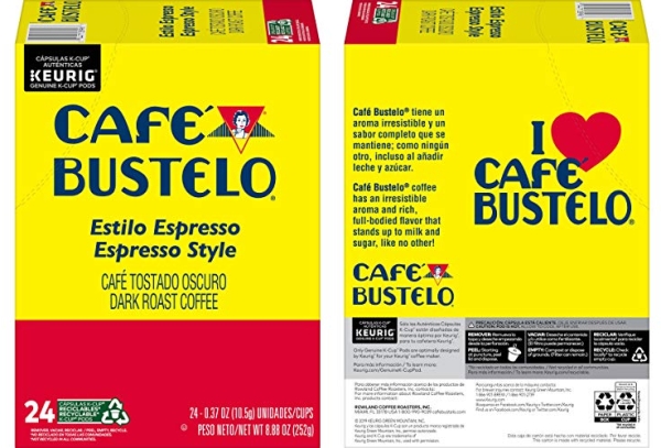 Purchase Caf Bustelo Espresso Style Dark Roast Coffee, 96 Keurig K-Cup Pods on Amazon.com