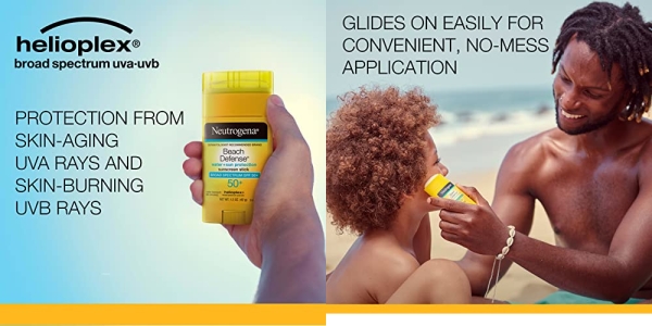 Purchase Neutrogena Beach Defense Water-Resistant Sunscreen Stick with Broad Spectrum SPF 50+, Face & Body Sunscreen Stick, 1.5 oz on Amazon.com