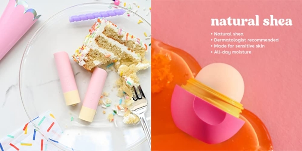 Purchase eos Natural Shea Lip Balm- Birthday Cake, (Pack of 2) on Amazon.com