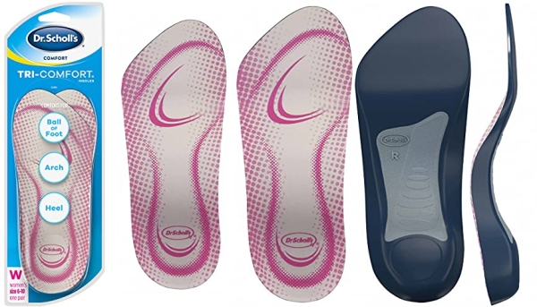 Purchase Dr. Scholl's Tri-Comfort Insoles - for Heel, Arch Support and Ball of Foot with Targeted Cushioning (for Women's 6-10) on Amazon.com