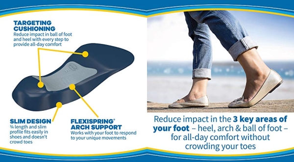 Purchase Dr. Scholl's Tri-Comfort Insoles - for Heel, Arch Support and Ball of Foot with Targeted Cushioning (for Women's 6-10) on Amazon.com