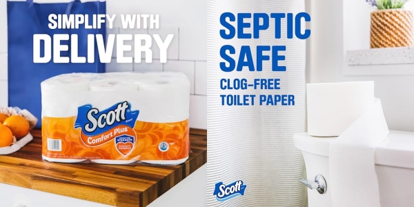 Purchase Scott ComfortPlus Toilet Paper, 12 Double Rolls (Equivalent to 24 Regular Rolls) on Amazon.com