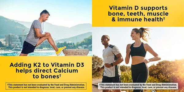 Purchase Nature Made Vitamin D3 K2 Gummies, 50 Vitamin D + K2 Gummy Vitamins, 25 Day Supply on Amazon.com