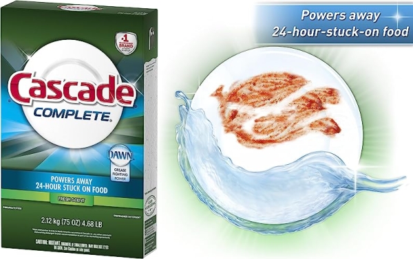 Purchase Cascade Complete Powder Dishwasher Detergent, Fresh Scent, 75 oz, White on Amazon.com