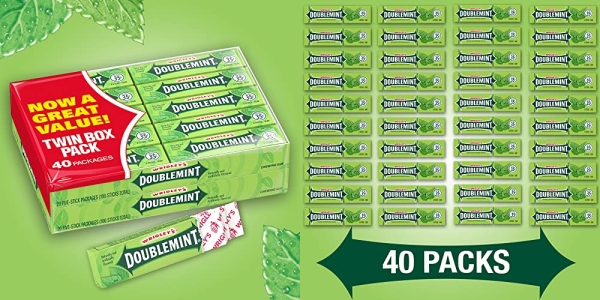 Purchase Wrigley's Doublemint Chewing Gum, 5-count (40 Packs) on Amazon.com