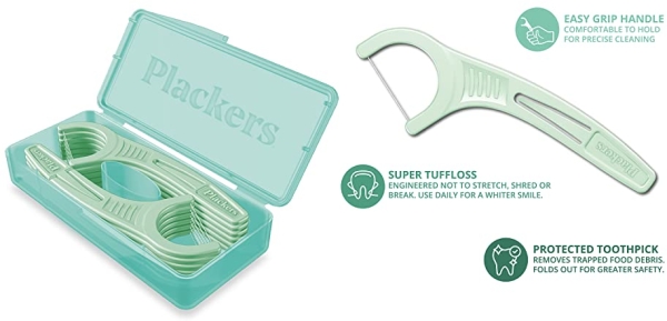 Purchase Plackers Micro Mint Dental Floss Picks with Travel Case, 12 Count on Amazon.com