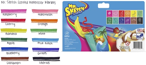 Purchase Mr. Sketch Scented Markers, Chisel Tip, Assorted Colors, 12 Pack on Amazon.com