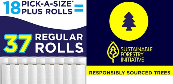 Purchase Sparkle Paper Towels, 18 Rolls = 37 Regular Rolls, Longer Lasting Rolls, Pick-A-Size Plus Sheets on Amazon.com