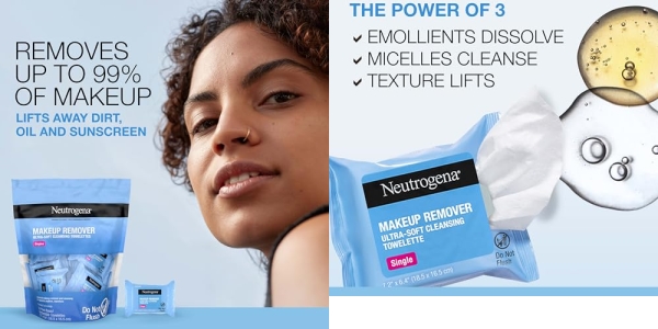 Purchase Neutrogena Makeup Remover Cleansing Towelette Singles, 20 Count on Amazon.com