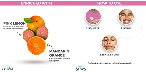 Purchase St. Ives Radiant Skin Face Scrub, Pink Lemon and Mandarin Orange 6 oz on Amazon.com