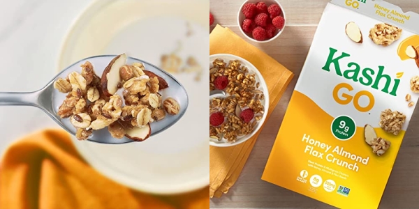 Purchase Kashi GO Honey Almond Flax Crunch Breakfast Cereal - Non-GMO, Vegetarian, Bulk Size 14 Ounce (Pack of 4) on Amazon.com