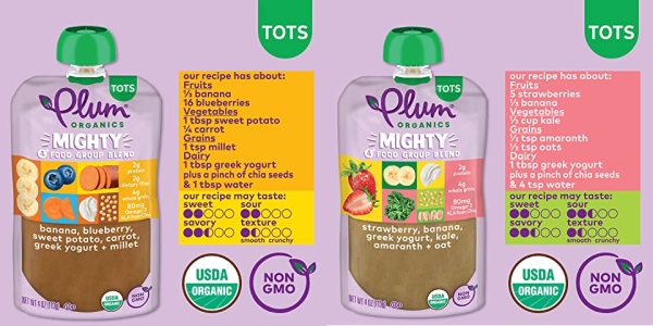 Purchase Plum Organics Mighty 4, Organic Toddler Food, Variety Pack, 4 Ounce (Pack of 18) on Amazon.com