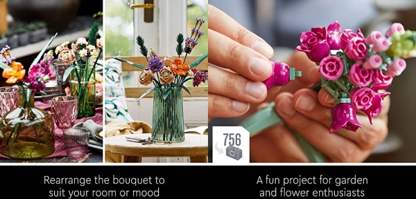 Purchase LEGO Flower Bouquet 10280 Building Kit; A Unique Flower Bouquet and Creative Project for Adults (756 Pieces) on Amazon.com
