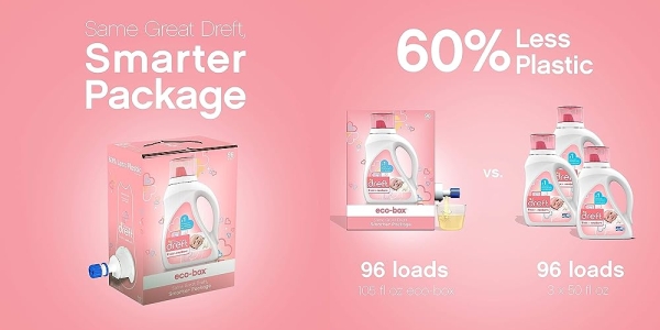 Purchase Dreft Stage 1: Newborn, Ultra Concentrated Liquid Laundry Baby Detergent eco-Box, HE Compatible, 105 fl oz, 96 Loads on Amazon.com