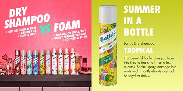 Purchase Batiste Dry Shampoo, Tropical Fragrance, 6.73 Fl Oz, Pack of 3 on Amazon.com