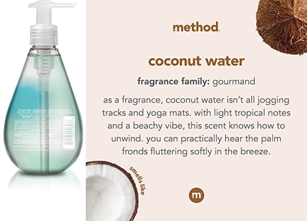 Purchase Method Gel Hand Wash, Coconut Water, 12 Fl. Oz (Pack of 6) on Amazon.com