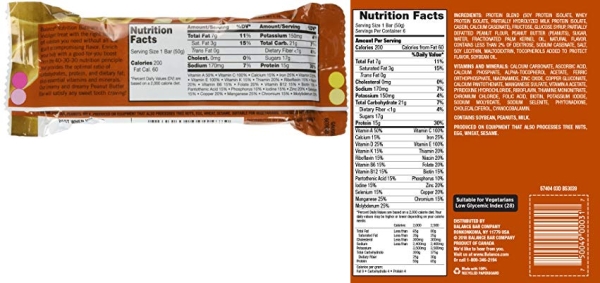 Purchase Balance Bar, Healthy Protein Snacks, Peanut Butter, 1.76 oz, 6 Count on Amazon.com