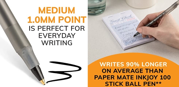 Purchase BIC Round Stic Xtra Life Ballpoint Pen, Medium Point (1.0mm), Black, 60-Count on Amazon.com