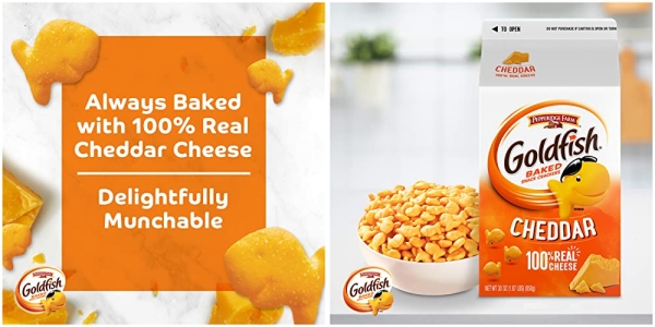 Purchase Pepperidge Farm Goldfish Cheddar Crackers, 60 oz. Box, 2 Count 30 oz. Cartons on Amazon.com