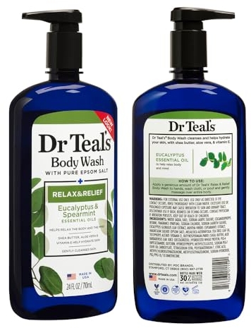 Purchase Dr Teal's Ultra Moisturizing Body Wash Relax and Relief with Eucalyptus Spearmint, 24 Fluid Ounce on Amazon.com
