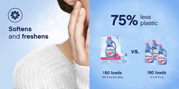 Purchase Downy Eco-Box Ultra Concentrated Laundry Fabric Softener Liquid, April Fresh, 180 Loads, 105 Fl Oz on Amazon.com