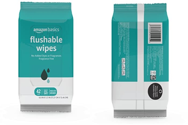 Purchase Amazon Basics Flushable Adult Toilet Wipes, Fragrance Free, 42 Count (Pack of 8), 336 Wipes total on Amazon.com