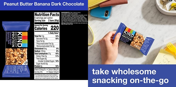 Purchase KIND Breakfast, Healthy Snack Bar, Peanut Butter Banana Dark Chocolate, Gluten Free Breakfast Bars, 8g Protein, 1.76 OZ Packs (30 Count) on Amazon.com