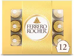 Ferrero Rocher, 12 Count, Gourmet Chocolate, Hazelnut, Holiday Gift, Individually Wrapped, 5.3 Oz