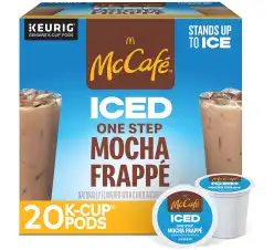 McCafe ICED One Step Mocha Frappe, Keurig Single Serve K-Cup Pods, 80 Count (4 Packs of 20)