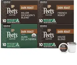 Peet's Dark Roast Variety Pack - 40 Count