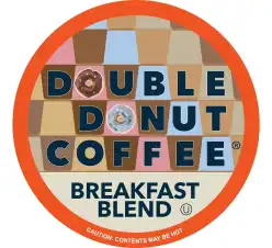 Double Donut Breakfast Blend Coffee Pods, Light Roast, 80 Count