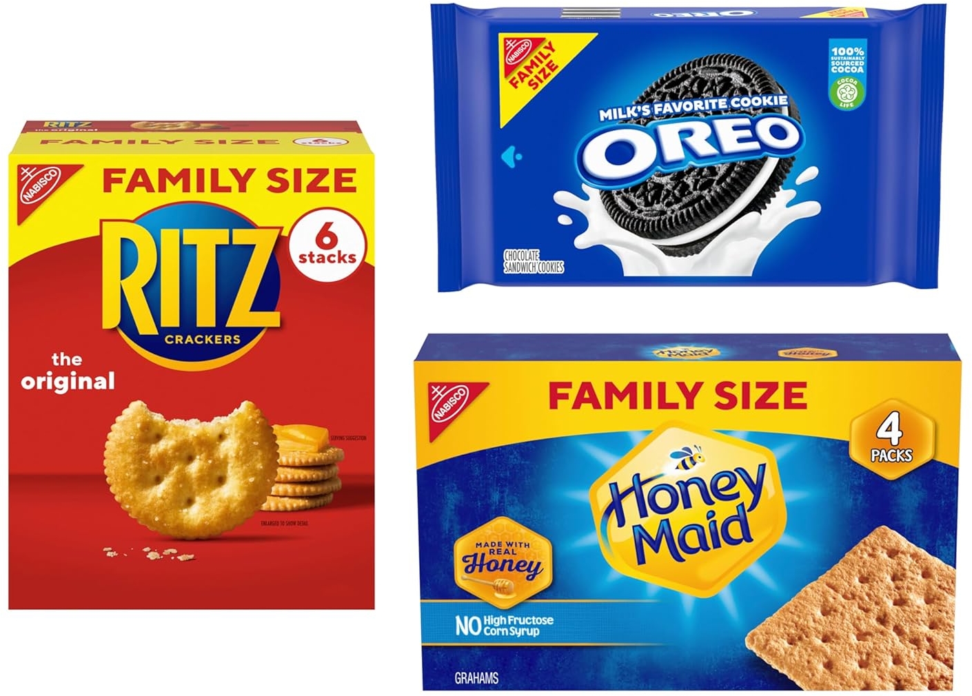 OREO Cookies, RITZ Crackers, Honey Maid Graham Crackers Variety Pack