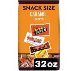 Hershey Assorted Caramel Flavored Snack Size, Candy Party Pack, 32.08 oz